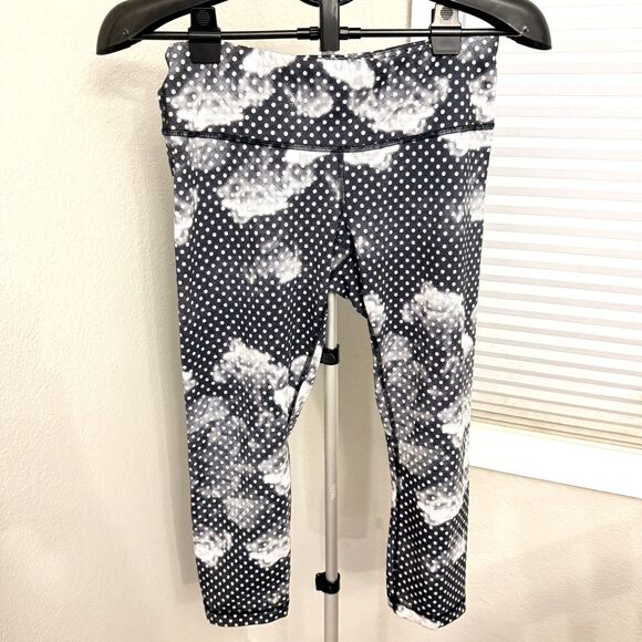 Lululemon Wunder Under Crop II Full-On Luon Dottie Dream Rose Capri Leggings 8 - Picture 2 of 5